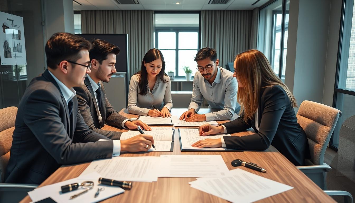 Business agreement signing